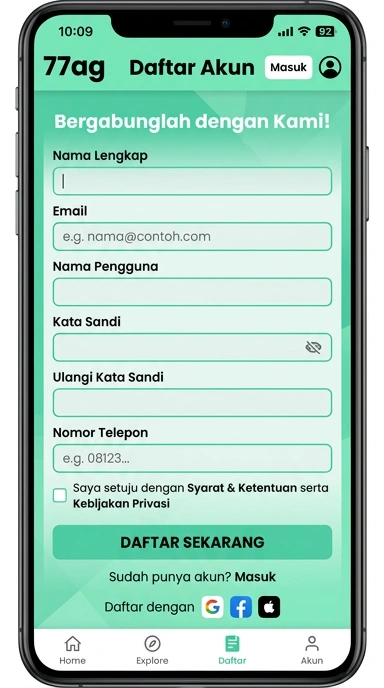 Panduan Lengkap Registrasi Akun 77ag di Android