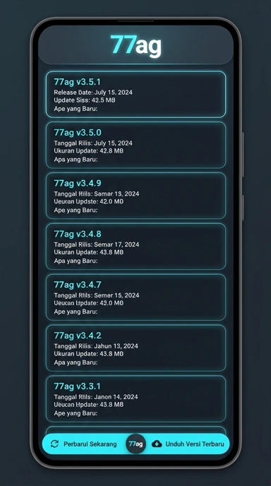 Riwayat Versi 77ag untuk Pengguna Android