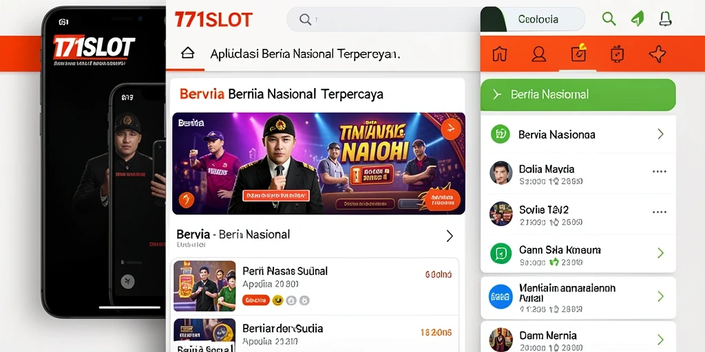 Tampilan antarmuka aplikasi 171SLOT Berita Nasional.