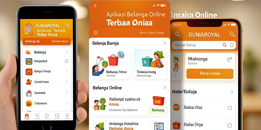 Antarmuka DUNIAROYAL yang menarik dan mudah digunakan.