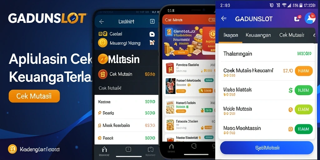 Antarmuka GADUNSLOT menampilkan ringkasan mutasi keuangan secara sederhana.