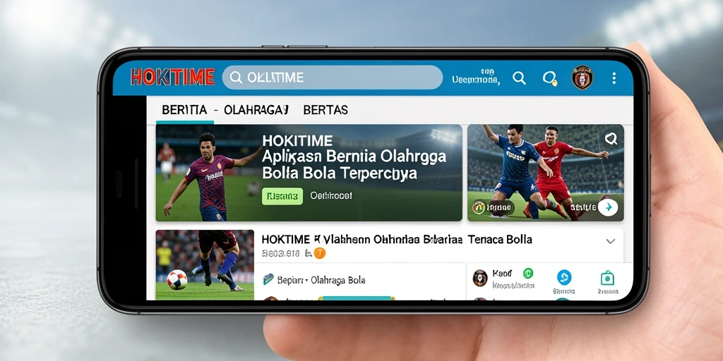 Antarmuka HOKITIME menampilkan informasi terupdate tentang olahraga bola.