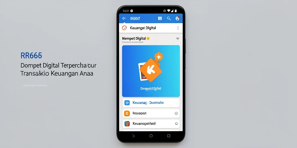 Tampilan antarmuka aplikasi Dompet Digital RR666 yang modern dan intuitif.