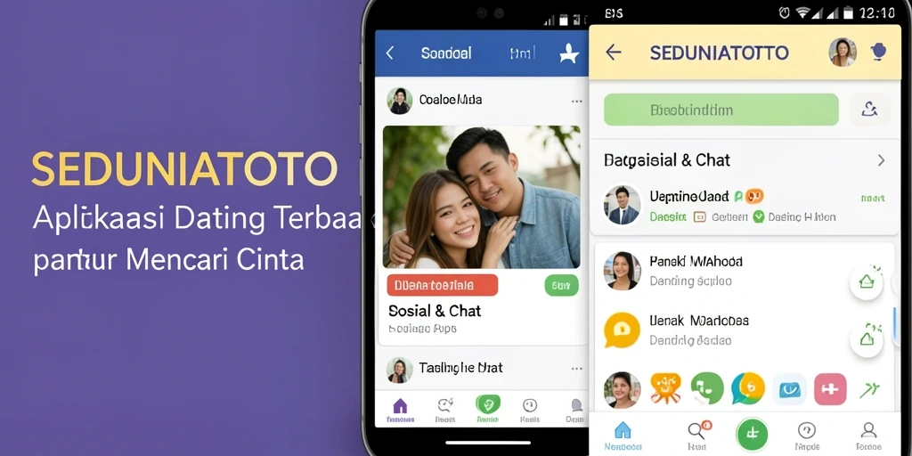 Antarmuka SEDUNIATOTO yang ramah pengguna untuk kencan online.
